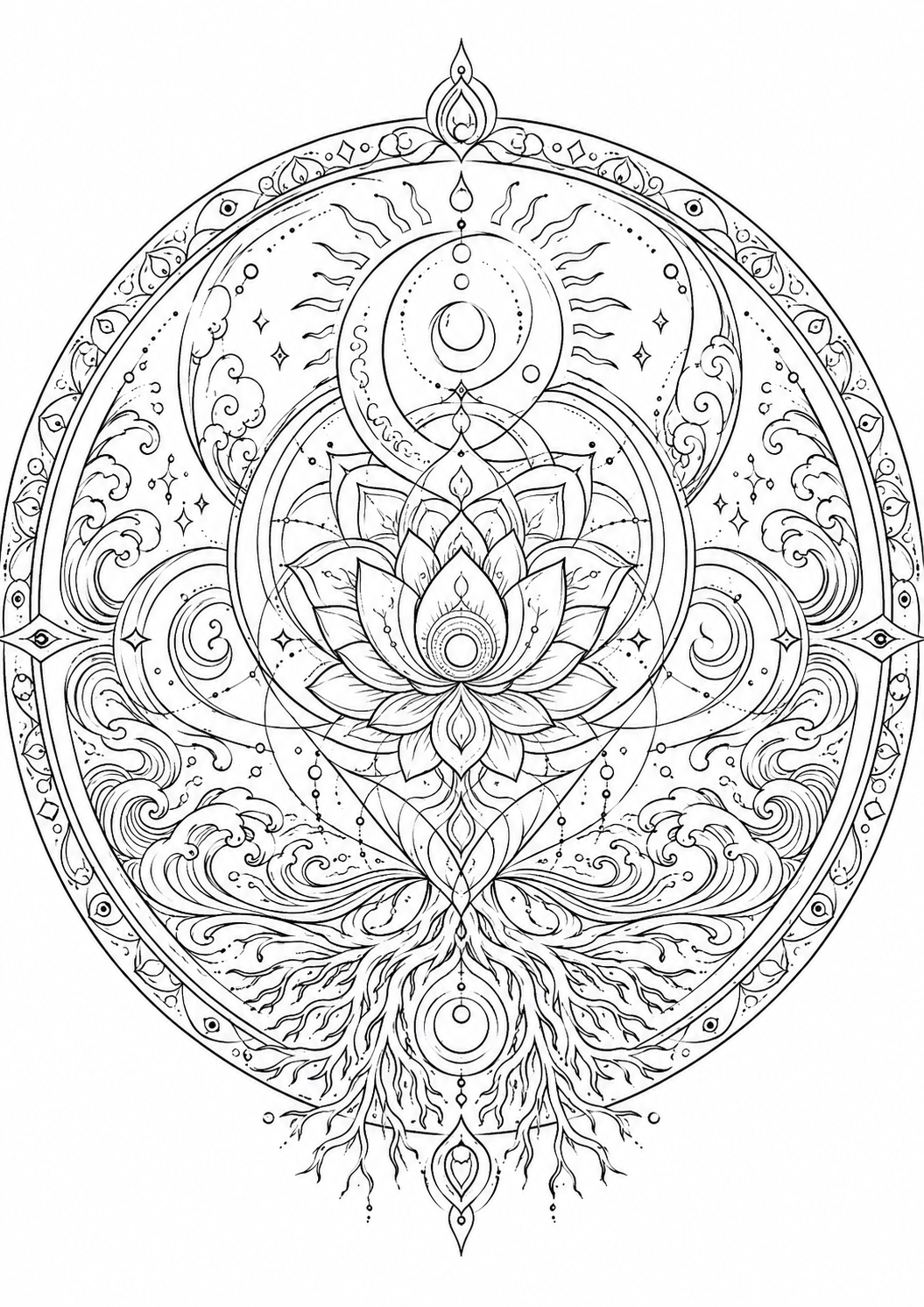Black-and-white Jinen First Emblem coloring page with the artist signature