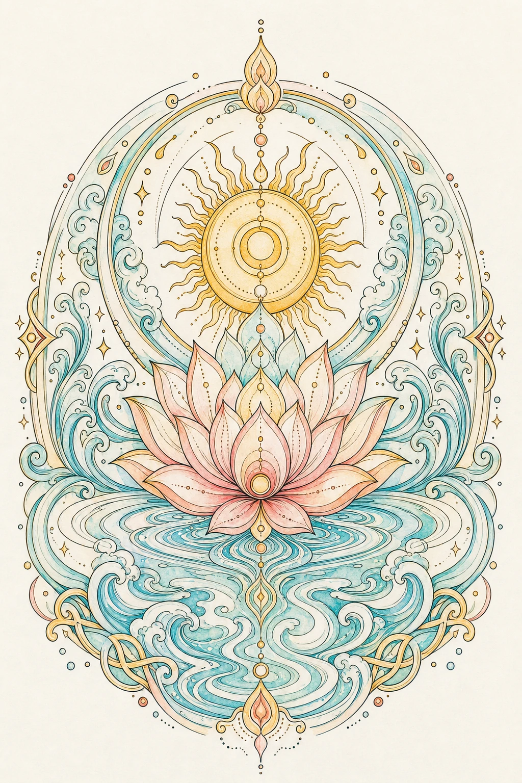 Colored Sun and Water Jinen emblem